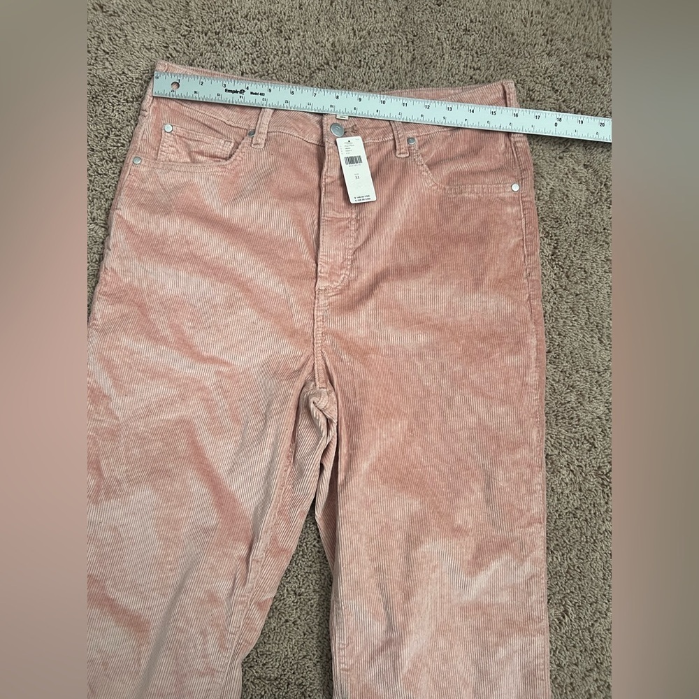 NWT new 31 Anthropologie pilcro Scotty corduroy cuffed pants straight leg pink - Picture 13 of 16